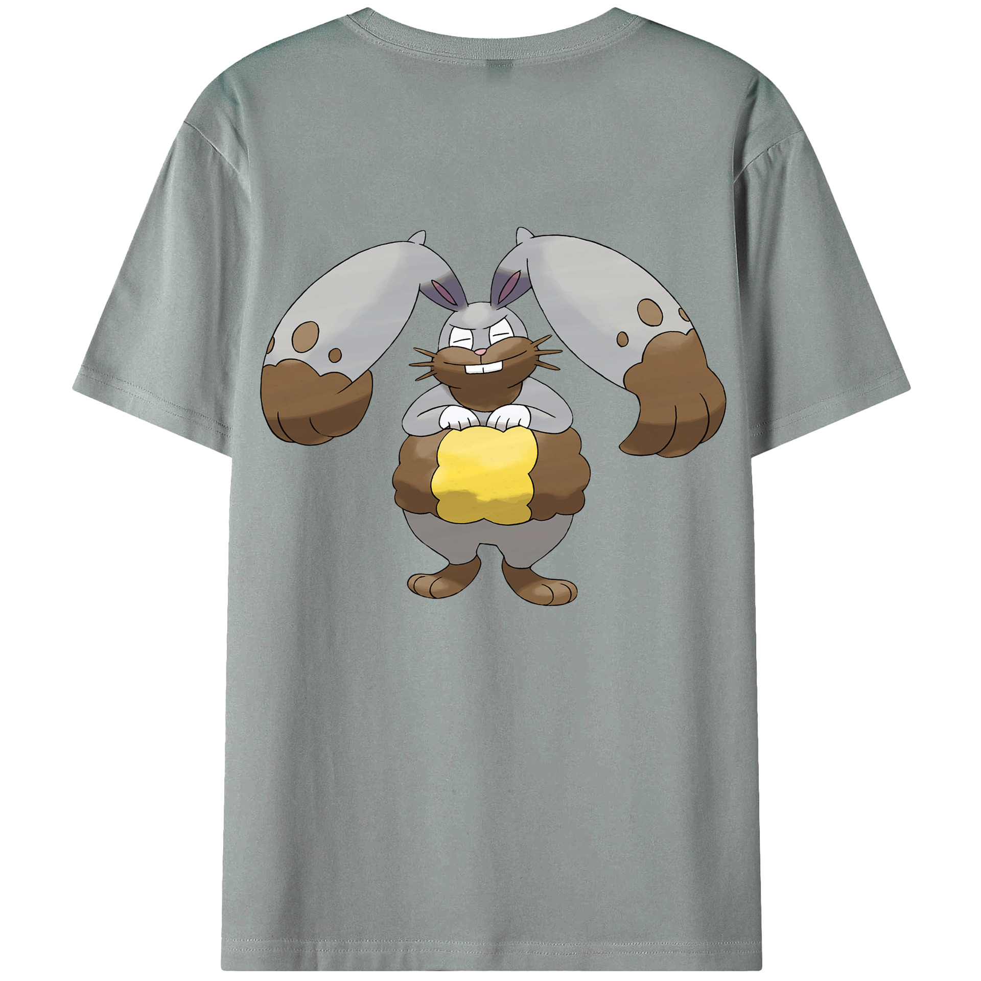 （画像用） ポケットモンスター Pokémon 綿100％ メンズ半袖Tシャツ（バックプリント） 通気性